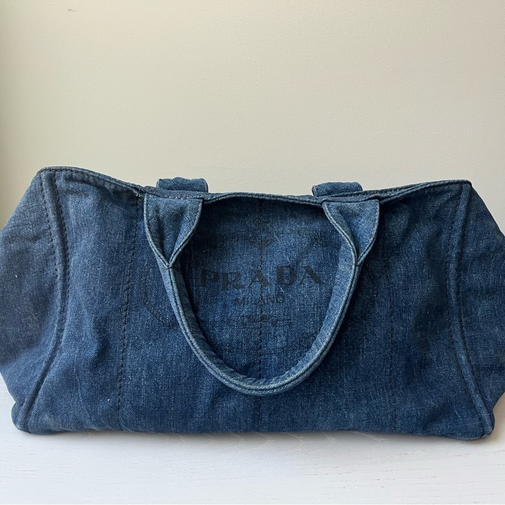 Vintage Denim Prada Tote